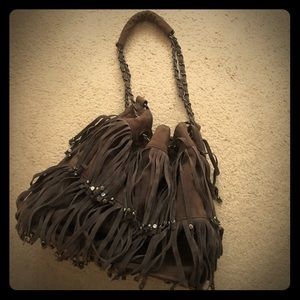 ⭐️10 for $15⭐️ Bohemian Brown Fringe Bucket Bag